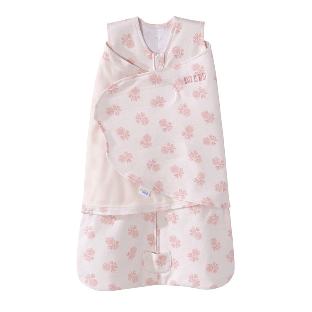 Halo SleepSack Swaddle with Pink Floral Design